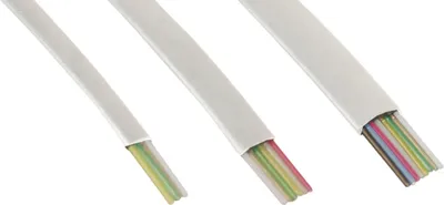 Produktbild von InLine® Modularkabel, 6adrig Flachband weiß, 100m Ring