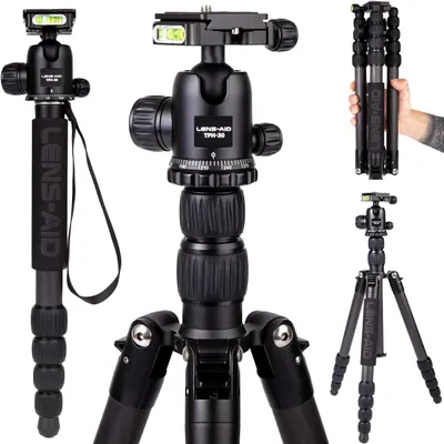 Zdjęcie produktu dla Statyw węglowy o wysokości 160 cm, z głowicą, maksymalne obciążenie 8 kg