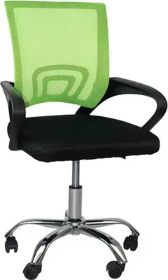 Immagine prodotto di Sedia da ufficio ergonomica - Con rotelle - Lino - Per adulti - Nero/verde - Regolabile in altezza