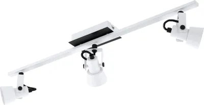Produktbild von EGLO LED Spot TRILLO, 3-flammige Deckenleuchte, Deckenstrahler aus Stahl, Flurlampe in weiß und schwarz, warmweiß