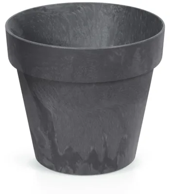 Productafbeelding van Prosperplast bloempot - betonlook - antraciet - kunststof - 14 cm