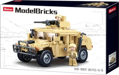 Immagine prodotto di Sluban Esercito Modello Mattoni M38-B0837 Hummer fuori strada di combattimento