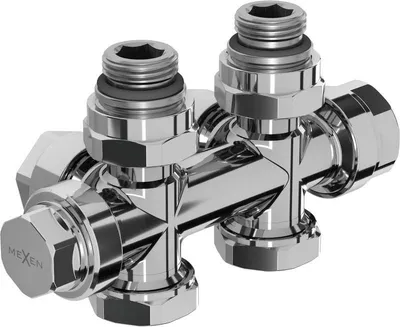 Immagine prodotto di Mexen Uni-Term valvola del radiatore angolare/dritta, Duplex, DN50, cromata - W908-000-01