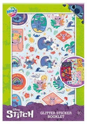 Obrázok produktu pre Disney Stitch Glitter Sticker Booklet Dekorative Charakteraufkleber ab 3 Jahren