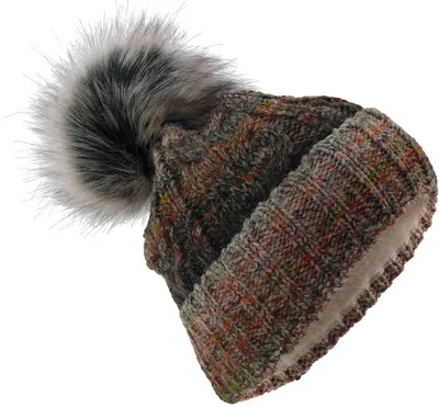 Produktbild von Strickmütze mit Bommel in 3 Farben