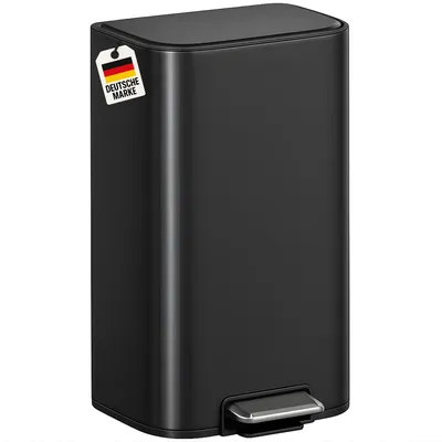 Produktbild von WELLGRO Mülleimer Küche 30l – Edelstahl Treteimer Softclose