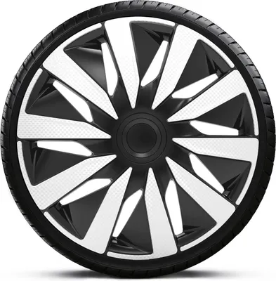 Produktbild von Radkappen Radzierblenden SATZ (4Stück) 13 Zoll LAZIO CARBON SILVER BLACK Z460820