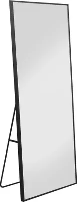 Obrázok produktu pre ProximaX Stojace zrkadlo 173x63 cm - čierne, štvorcové, minimalistický dizajn s čistými líniami - moderné a všestranné