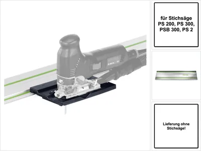 Produktbild von Festool FS-PS/PSB 300 Führungsanschlag ( 490031 ) + Führungsschiene 1080 mm ( 491504 ) für Stichsäge PS 200, PS 300, PSB 300, PS 2