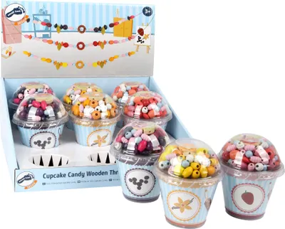 Produktbild von Display Holz-Fädelperlen Cupcake Candy