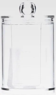 Produktbild von Runder Baumwollhalter, Wattepadhalter, Make-up-Pads, Wattestäbchenspender für die Aufbewahrung Im Badezimmer, Make-up-Kosmetik-Aufbewahrungsbox, Rund, Transparent, Acryl, 7,6 X