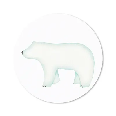 Produktbild von MuchoWow® Mauspad Mousepad Eisbär - Aquarell - Weiß 40x40 cm - Mousepads - Maus Mat - Pad - Mausunterlage - Schreibtisch Accessoires