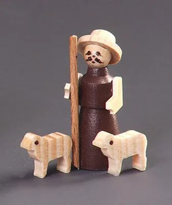 Obrázok produktu pre Miniatúrna figúrka pastiera s ovečkami výška=7cm NOVINKA