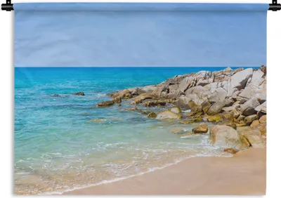 Produktbild von MuchoWow® Wandteppich Wandbehang Strand - Meer - Tropisch - Sommer 120x90 cm Tapisserie Dekoration Wandtuch - Wohnen - Aufhänger für die Wand