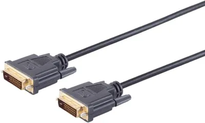 Image de S-Conn Câble DVI-D mâle/DVI-D mâle, 3 m Câble DVI noir