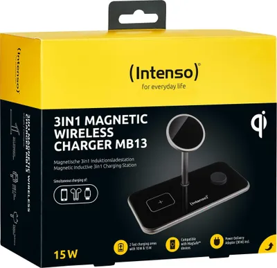 Produktbild von Intenso MB13, Drinnen, USB, Kabelloses Aufladen, 1,5 m, Schwarz