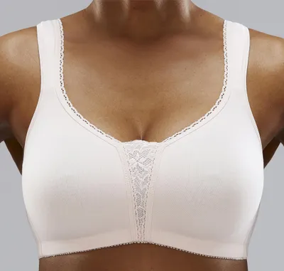 Produktbild von petite fleur by Lascana Soft-BH , Bralette-BH, BH ohne Bügel, Baumwoll-BH, bügelloser BH rosenholz+puder Größe 100 Cup C
