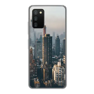 Produktbild von MuchoWow® Handyhülle Schutzhülle Hülle für Samsung Galaxy A03s New York - Skyline - Amerika Silikon Softcase Handy Hülle - Schutz
