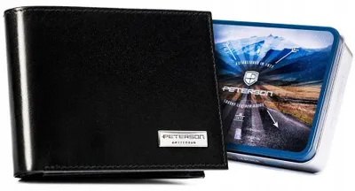 Produktbild von Peterson Portemonnaie aus Leder für Männer Chenore schwarz One size