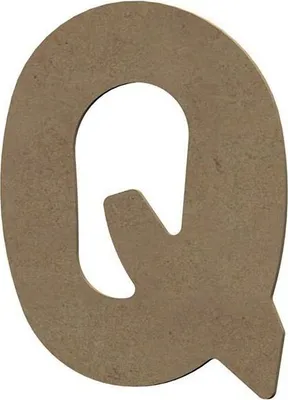 Image de Lettre majuscule Q en bois MDF pour décoration - 15 cm