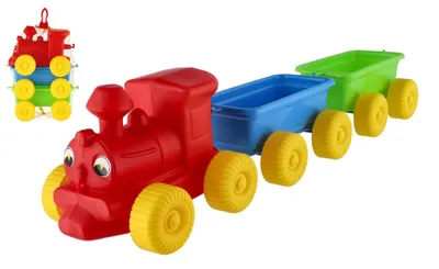 Produktbild von Vlak + 2 vagóny plast 60cm v síťce