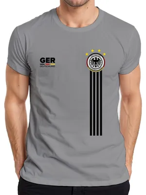 Obrázok produktu pre Nemecko Team Football Fan Eagle World Cup Football Shirt Pánske tričko, sivé, M