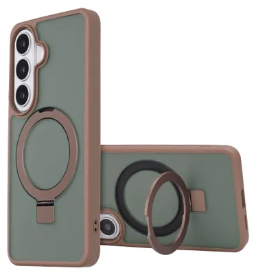 Immagine prodotto di Accezz Ring Stand Backcover con MagSafe per Samsung Galaxy S26 - Marrone