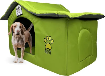 Produktbild von EVE Textile Hundehütte Katzenhütte Haustierhütte 40x60x45 cm Grün Hundehaus Katzenhaus Haustierhaus Hundehöhle Katzenhöhle Kühlend Atmungsaktiv