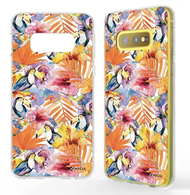 Produktbild von NALIA Handy Hülle für Samsung Galaxy S10e, Slim Silikon Motiv Case Cover Schutz Tukan