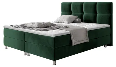 Produktbild von MIRJAN24 Boxspringbett Dave, Stilvoll Doppelbett mit zwei Bettkästen, Matratze und Topper (Farbe: Fresh 13, Größe: 160x200 cm)