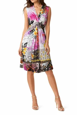 Produktbild von 212334 Passport Damen Sommerkleid Bunt Gr. 36 – Braun-Rosa, leicht & elastisch