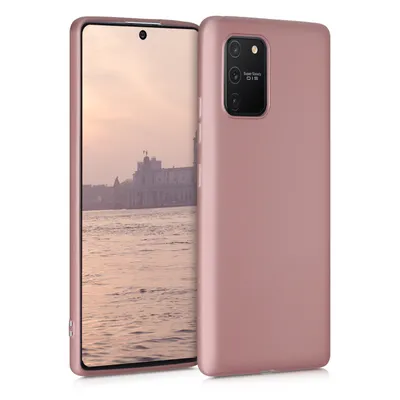 Produktbild von kwmobile Case kompatibel mit Samsung Galaxy S10 Lite Hülle - Schutzhülle aus Silikon metallisch schimmernd - Handyhülle Metallic Rosegold