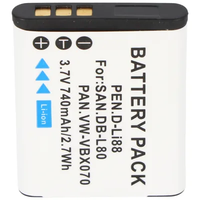 Produktbild von Akku passend für Sanyo DB-L80, DMX-CG10, VPC-CG10, VPC-X1200