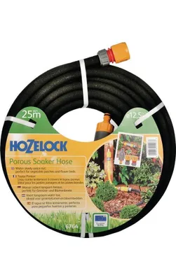 Produktbild von Hozelock 6764, 25 m, Über Boden, Schwarz, Nur der Schlauch, Gummi, 1,25 cm