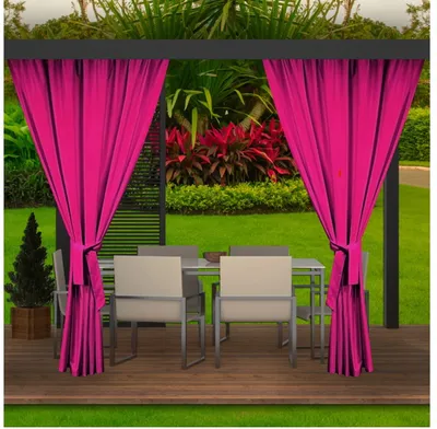 Immagine prodotto di Tenda da giardino 2 pezzi 155x200cm, tenda da giardino rosa, tenda impermeabile da esterno, tenda da balcone, tenda da terrazzo, tenda da esterno