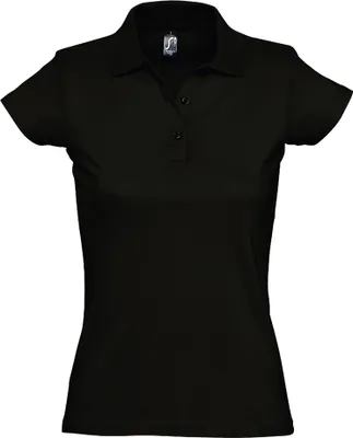 Produktbild von SOLS Prescott Damen Jersey Polo-Shirt, Kurzarm PC327 (S) (Schwarz)