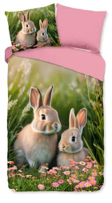 Productafbeelding van Pure Kinderdekbedovertrek "Izzy" - Groen - (140x220 cm) - 100% Polyester