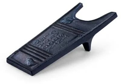 Productafbeelding van Relaxdays Stiefelrek, gietijzer, antiek schoenverwijderaar, antislip, afmetingen 7,5x29x12 cm, stiefelrek voor buiten, grijsbruin