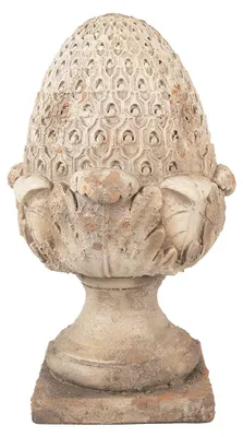 Produktbild von Clayre & Eef Dekoration Ornament Tannenzapfen 27x27x45 cm Beige Keramik