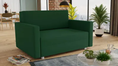 Produktbild von Schlafsofa Pura Maxi mit Bettkasten - Polstersofa mit Schlaffunktion, Sofa, Bettsofa, Wohnlandschaft (Grün (Suedine 76))