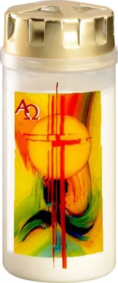 Produktbild von AETERNA Grablicht Osterkerze "Sonne, Kreuz..."