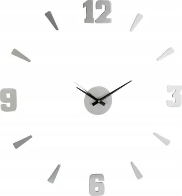 Produktbild von Silberne Wandklebende Uhr im Loft-Stil 60 cm