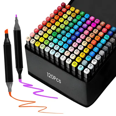 Immagine prodotto di Extralink Set Pennarelli Alcol 120 Colori, Marker Disegno