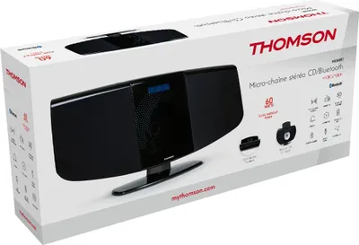 Immagine prodotto di Mini Torre Thomson MIC400BT NERO CD MP3 USB BLUETOOTH