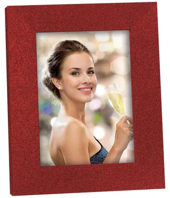 Produktbild von Holz Bilderrahmen rechteckig rot für 10x15 cm