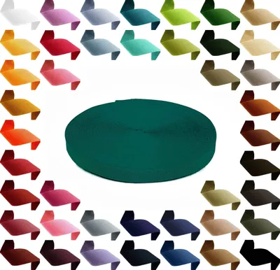Produktbild von Gurtband 12m PP Polypropylen 25mm 1,3mm Gurt Tragband Taschengurt 45 Farben
