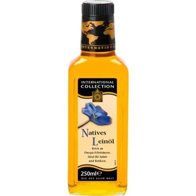 Produktbild von Natives Leinöl aus Kreta Reich an Omega-3-Fettsäuren Ideal für die Küche 250ml