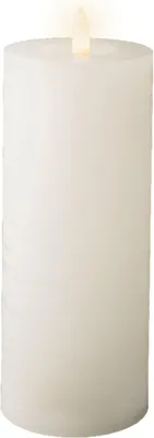 Produktbild von LED Kerze Wachs Flacker-Effekt D.7cm H.19cm weiß/warmes weiß