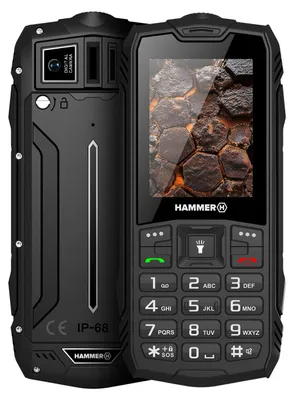Produktbild von HAMMER Rock LTE, Balken, Dual-SIM, 6,1 cm (2.4"), 2 MP, 3000 mAh, Schwarz