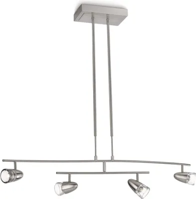 Produktbild von Philips InStyle Pendelleuchte 407371716, Festmontage, Chrom, Chrom, Metall, Schlafzimmer, Küche, Wohnzimmer, Modern